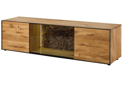 Image de MASSIVMOEBEL24 | Meuble TV 200x53x52 en bois de Chêne  naturel huilé STARNBERG #11