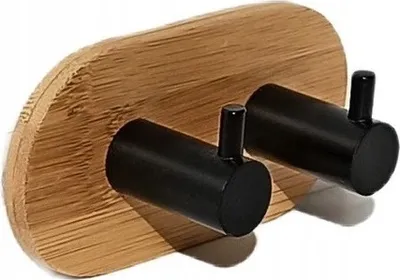 Obrázok produktu pre Bambusové samolepiace dvojité okrúhle vešiaky Umbra