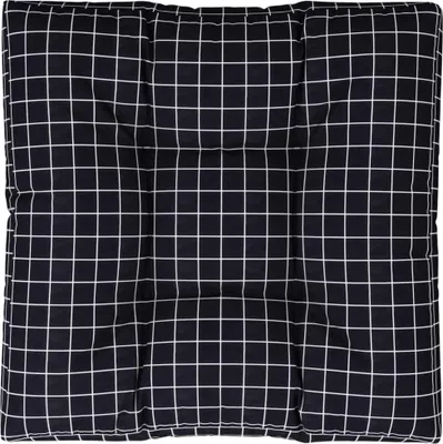 Obrázok produktu pre vidaXL Paletový vankúš Black Check 70x70x12 cm Látka