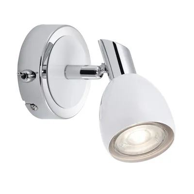 Produktbild von Briloner LED Wand- & Deckenleuchte Spot Chrom/Weiß 5W GU10 400lm warmweiß 3000K schwenkbar mit Schalter