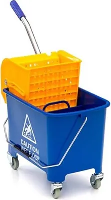 Produktbild von Wisch-Star Fahreimer Mini- Fahrwagen 2-Kammer Struktuleneimer Minifahrwagen