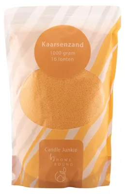 Imagen del producto de HomeBound, polvo para velas, 1000 g, con 16 mechas, color naranja