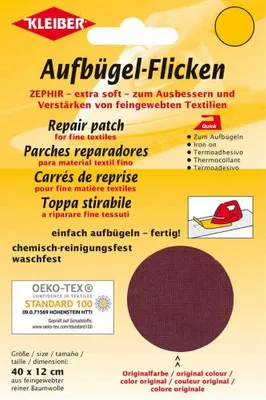 Produktbild von KLEIBER Zephir-Aufbügel-Flicken 400 x 120 mm weinrot