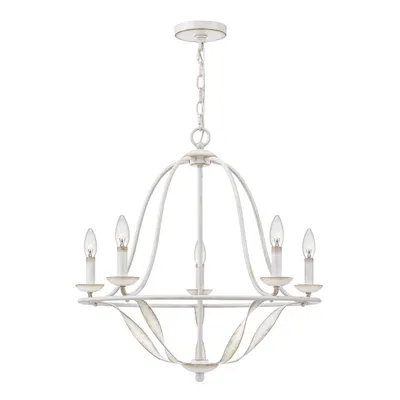 Immagine prodotto di Lampada a sospensione Bradbury vintage bianco antico 5xE14 40W Quoizel
