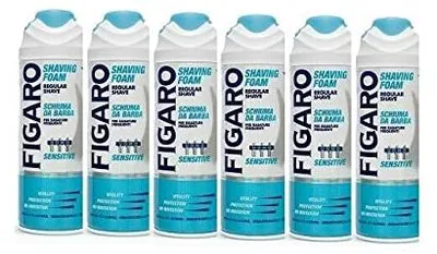 Produktbild von 6x Figaro Rasierschaum für SENSITIVE Haut Shaving foam Rasierschaum 400 ml