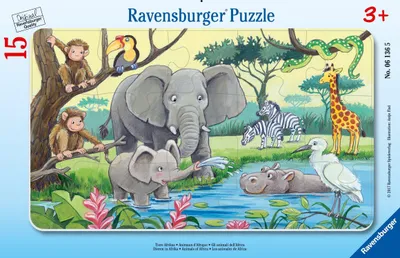 Obrázok produktu pre RAVENSBURGER Africké zvieratá puzzle 15 dielov