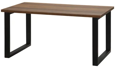 Produktbild von Rechteckiger Couchtisch im Industriestil, Metallbeine und Tischplatte in Holzoptik, 100 x 60 x 50 cm