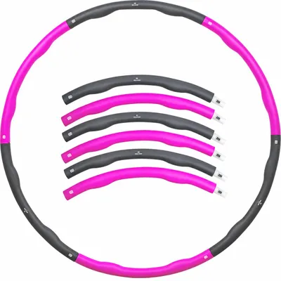 Produktbild von Matchu Sports Hula-Hoop-Reifen 1,2 kg – Fitnessreifen für Erwachsene – Ø 100 cm – gewichteter Gymnastikreifen mit Schaumstoff – Lila/Grau