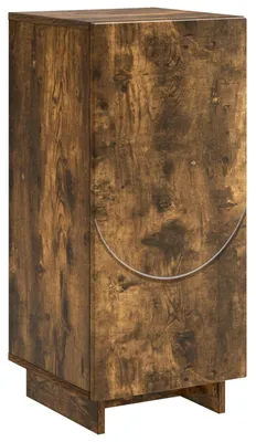 Immagine prodotto di Mobile contenitore in legno impiallacciato effetto noce, dimensioni 33,5 x 34,5 x 75 cm