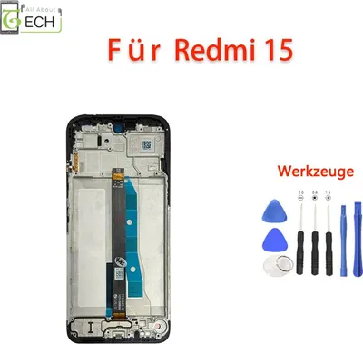 Produktbild von Für Xiaomi Redmi 15 25062RN2DE LCD Display mit Rahmen EU Version Touchscreen