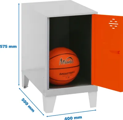 Produktbild von Simonrack Spind SIMONLOCKER DISM grau, orange 8425437121166, 1 Schließfach 40,0 x 50,0 x 57,5 cm