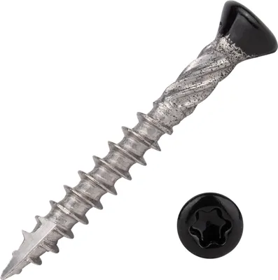 Image de Vis pour coffrage à clavette noir acier inoxydable 410 5 x 40 mm Torx 25 filetage partiel - boîte 200 pièces