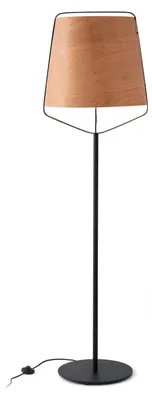 Zdjęcie produktu dla Lampa podłogowa STOOD czarna, brązowa