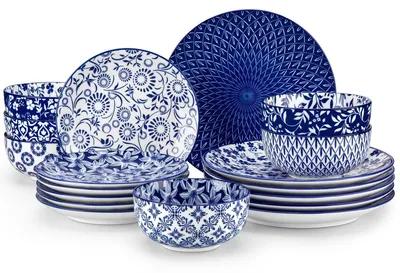 Obrázek produktu pro Sada talířů a misek pro 6 osob, 18 kusů, porcelánový servis