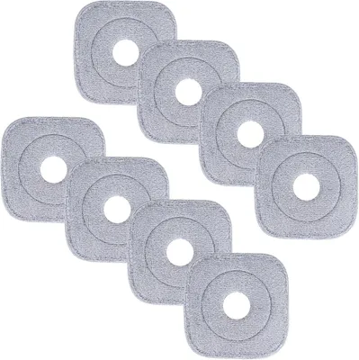 Imagen del producto de Fundas de microfibra universales para mopas giratorios, juego de 8 unidades, lavables, para mopas giratorios de forma cuadrada