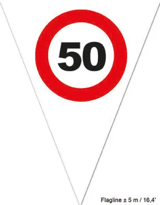 Produktbild von Wimpelkette 50 - Verkehrsschild