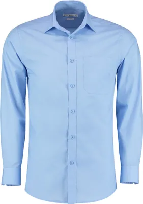 Image de Kustom Kit T-shirt Poplin manches longues pour hommes RW6092 (44) (Bleu clair)
