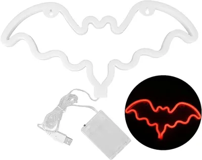 Produktbild von TRIXES Fledermaus Halloween LED Neon Licht Batterie Partydeko