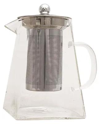 Produktbild von Cebador - Glasteekanne Mit Edelstahlsieb 950ml - Hitzebeständige Teekanne Für Losen Tee & Yerba Mate - Teebereiter Ohne Satz