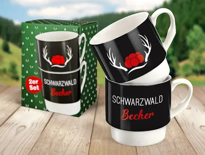 Produktbild von Gilde Porzell 2tlg.Stapelta."Schwarzwa." VE 6 44148
