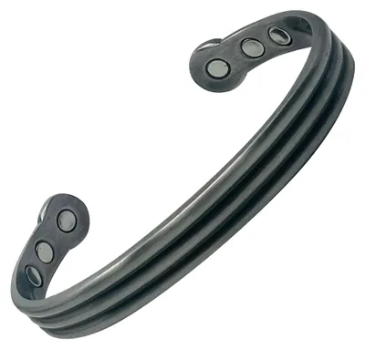 Produktbild von MnB Magnetics Magnetarmband für Damen und Herren aus reinem Kupfer, geriffelt, e