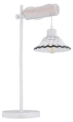 Produktbild von Tischleuchte, höhenverstellbar, Holz, weiß getüncht, H 55 cm