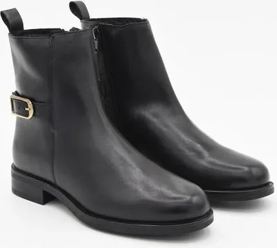 Produktbild von Purapiel Flache Stiefelette Bro4 Schwarz