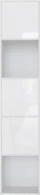 Produktbild von SMARTBett Standregal, Würfelregal  für Wohnzimmer, Kinderzimmer, Schlafzimmer und Büro |  Regal Weiss + 3 Türen Weiss Hochglanz