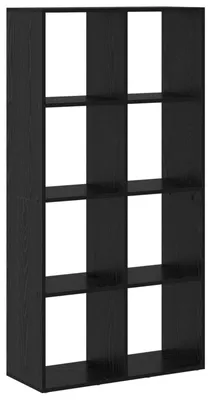 Obrázek produktu pro vidaXL Černá knihovna dubového vzhledu 69,5 x 29 x 137,5 cm