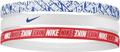 Produktbild von Satz Nike-Stirnbänder im 3er-Pack, Royal-Weiß-Rot, Blau/Weiß/Rot