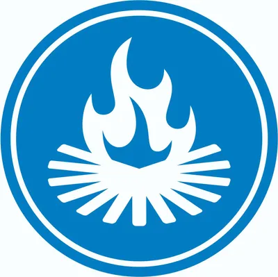 Produktbild von Lagerfeuerplatz Aufkleber Kreis Ø50mm
