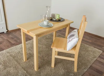 Produktbild von Küchentisch 50x100 cm Kiefer massiv, Farbe: Natur
