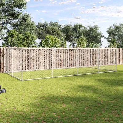 Image de vidaXL Enclos pour chiens d'extérieur 7,6x3,8x1,9 m