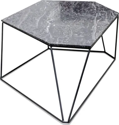 Obrázok produktu pre Dizajnový konferenčný stolík Casa Padrino čierny 89 x 54 x v. 30 cm - Luxusný stolík do obývačky s mramorovou doskou