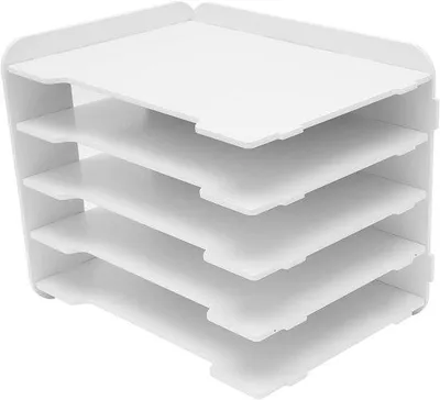 Produktbild von Famanu Briefablage Organizer - Dokumentensortierer - Büroorganisation - 5 Etagen - Weiß