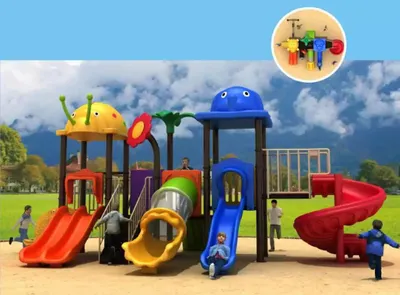Productafbeelding van Speeltoren voor kinderen in de tuin, met glijbaan. Buitenspeelplezier voor kinderen