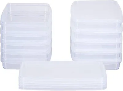 Productafbeelding van Opbergdozen voor levensmiddelen - Transparante stapelbare vershouddozen 0.5L (10 stuks)