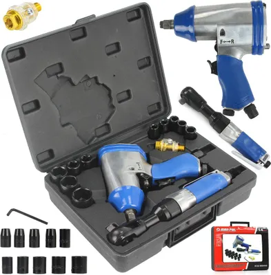 Produktbild von Werkzeug Set 14tlg Druckluft 1/2 Zoll Schlagschrauber Ratsche Stecknüsse Koffer