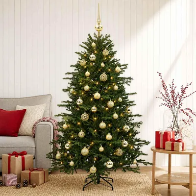 Imagen del producto de Árbol de Navidad artificial con bolas 120 cm 150 LED