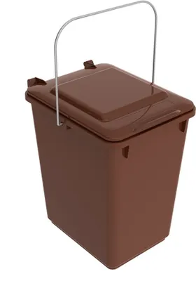 Produktbild von SULO Abfallsammler 10l Kunststoff braun mit Klappdeckel für Bioabfall - 1086533