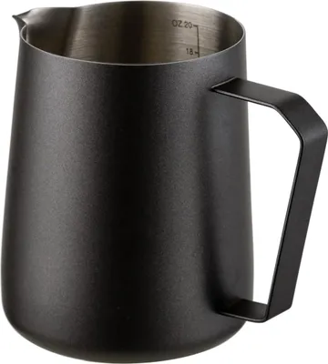 Produktbild von Kaffee Milchbehälter Edelstahl 600ml Schwarz