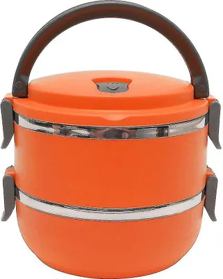 Produktbild von Isolierte Lunchbox aus Edelstahl, Bento-Essen, Picknickbehälter, auslaufsicher (1 Stück)