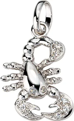 Produktbild von Sternzeichen Skorpion Anhänger mit Zirkonia 925 Silber rhodiniert Damen
