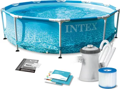 Produktbild von Intex 28208NP, 4485 l, Gerahmter Pool, Kind & Erwachsener, Leiter, Blau