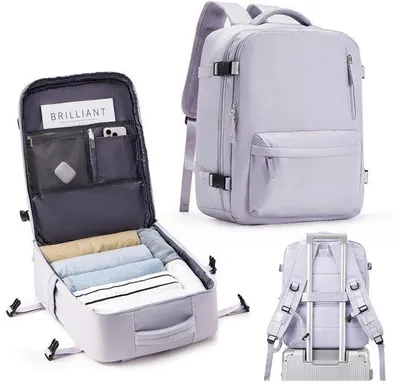 Image de Sac à dos de voyage imperméable 45 x 36 x 20 cm, à placer sous le siège en avion