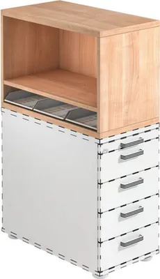 Produktbild von SIGNA SCA1 - Rollcontainer Nussbaum
