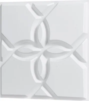 Immagine prodotto di Pannelli murali 3D, confezione da 33 pezzi, 30 x 30 cm, PVC, copertura 3 m², bianco floreale