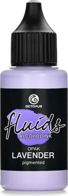 Zdjęcie produktu dla Octopus Fluids Alcohol Ink OPAK LAVENDER, atrament alkoholowy do Fluid Art i Resin Art, fioletowy