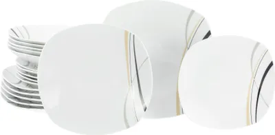 Produktbild von CreaTable, 24031, Square City Line, Tellerset 18-tlg, Porzellan