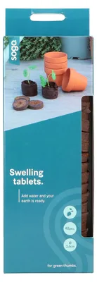 Produktbild von 36 mm Kokos-Quelltabletten (48 Stück) | Kokos-Quelltabletten von Sogo